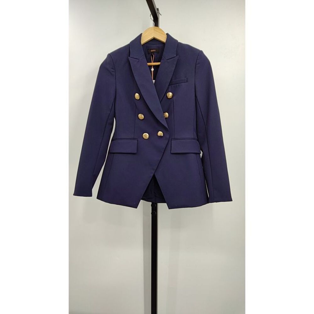 Quince Navy Double-Breasted Jacket